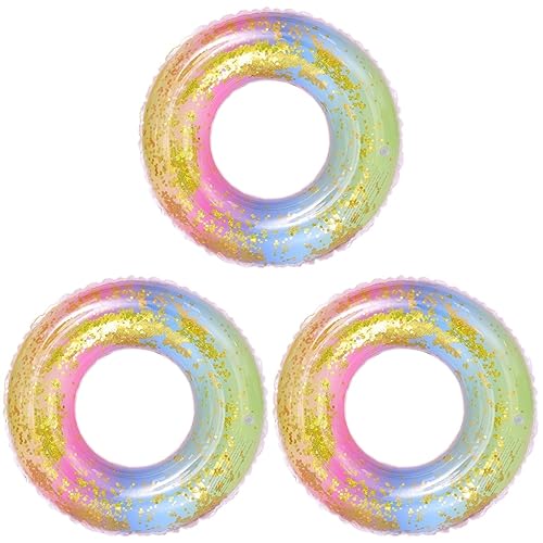 Abaodam 3Pcs Zwembaden Ring Zwembaden Voor Volwassenen Floaties Opblaasbaar Zwembad Voor Volwassenen Zomer Zwembad Opblaasbare Zwembaden Opblaasbaar Volwassen Zwembad Opblaasbaar Zwemmen