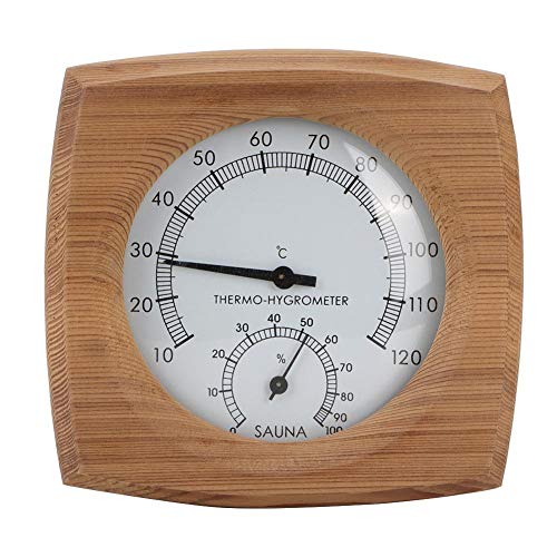 TOPINCN 2-in-1Wood Thermo-hygrometer thermometer hygrometer stoombad sauna Fahrenheit. Accessoires MEERWEG verpakking