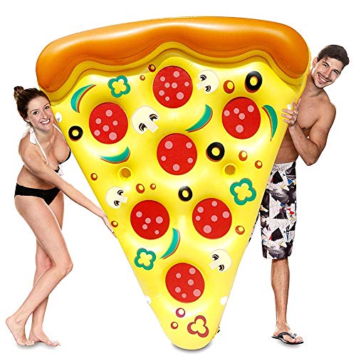 YSYDE Opblaasbare Pizza Place Pool Float, milieuvriendelijke zomer PVC zomer vlot, ontwerp ziet er schattig uit, je kunt samen met je vrienden of familie spelen