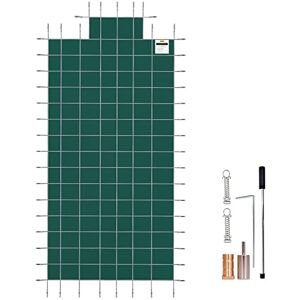 VEVOR Veiligheidsdeken voor ingegraven zwembaden, 6,1 x 12,2 m, groen gaas met centrale eindtreden 1,2 x 2,4 m, robuuste veiligheidsafdekking voor winterzwembad, bestand tegen zon, wind VEVOR Veiligheidsdeken voor ingegraven zwembaden, 6,1 x 12,2 m, groen gaas met centrale eindtreden 1,2 x 2,4 m, robuuste veiligheidsafdekking voor winterzwembad, bestand tegen zon, wind