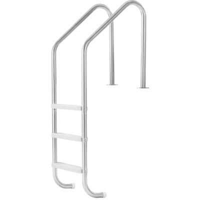 VEVOR Zwembadladder van roestvrij staal met 3 treden, antislip, veiligheidsladder met stabiele basis en dubbele leuning, draagvermogen 120 kg, voor zwembaden in de bodem van 121,9 tot 137,2 cm VEVOR Zwembadladder van roestvrij staal met 3 treden, antislip, veiligheidsladder met stabiele basis en dubbele leuning, draagvermogen 120 kg, voor zwembaden in de bodem van 121,9 tot 137,2 cm