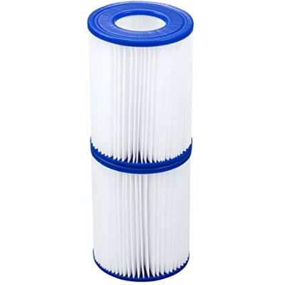 Bestway Flowclear Type II filterpatroon, zwembad- en spafilter, eenvoudige installatie, zwembadreinigingsfilter, 2 stuks Bestway Flowclear Type II filterpatroon, zwembad- en spafilter, eenvoudige installatie, zwembadreinigingsfilter, 2 stuks