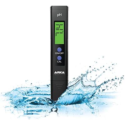 ARKA pH-meter water myAqua pH-tester digitale watertest wateranalyse voor leidingwater, drinkwater, osmosewater, zwembad, aquarium en vijver, met kalibratiepoeder, meetbereik 0.00 tot 14.00 pH ARKA pH-meter water myAqua pH-tester digitale watertest wateranalyse voor leidingwater, drinkwater, osmosewater, zwembad, aquarium en vijver, met kalibratiepoeder, meetbereik 0.00 tot 14.00 pH
