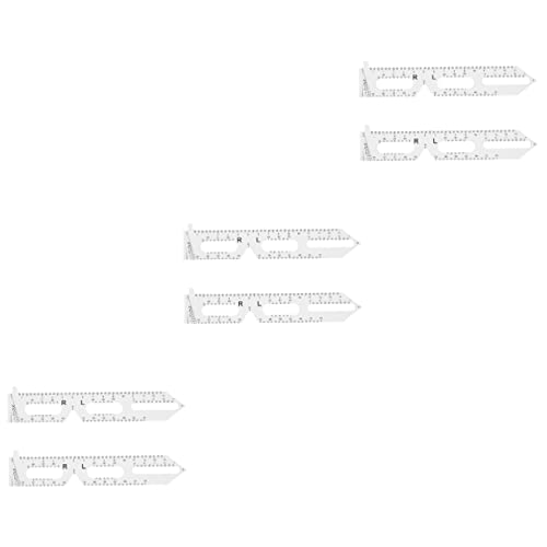 Healifty 6 Stuks Oog Pupil Afstand Liniaal Optisch Instrument Pd-meetinstrument Pd Meetliniaal Oog Oogheelkundig Hulpmiddel Pupil Afstand Meten Oogbescherming Optische Instrumenten Plastic