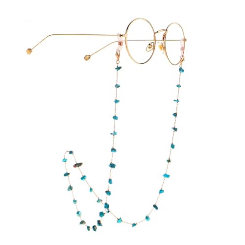 WUFANGBU Brillenketting mode turquoise parels handgemaakte brillenketting anti-verlies ketting