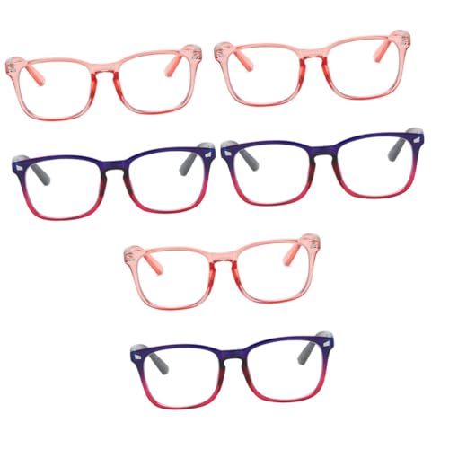 PartyKindom 6 Stuks Anti-Blauw Licht Brilmontuur Brillen Frame Decoratieve Brilmontuur Kantoor Brilmontuur Heren Bril Non Eyewear Vintage Brilmontuur Mode Brilmonturen Platte Spiegel