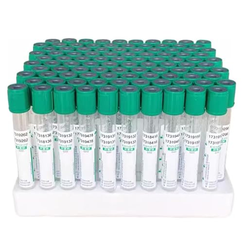 COYEUX 100 stks 10ml Glas Vacuüm Bloedbuizen, Vacuüm Bloedafname Buizen, Centrifugebuizen Laboratorium Buizen, met Schroefdop