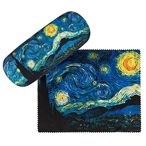 VON LILIENFELD Brillenetui Vincent van Gogh: Sterrennacht Brillenkoker Stabiele Reinigingsdoek Glasses Case Box Art Kunst