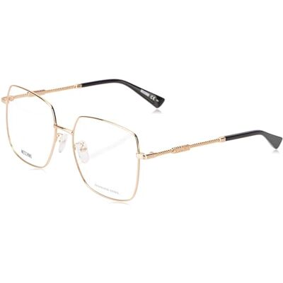 Moschino Roze Goud Bril - Vierkante Vrouw - Merk Moschino Roze Goud Bril - Vierkante Vrouw - Merk