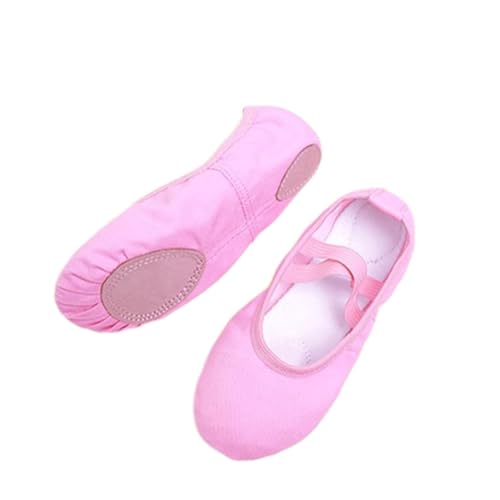 GERRIT Balletslippers 2 paar balletschoenen for meisjes Ballet Flats Dansballetslippers Canvas Zachte zool Balletdansschoen Meisjes Dames Balletslippers (Kleur: Rood, Maat: 9.5) (Color : Pink, Size : 12.5