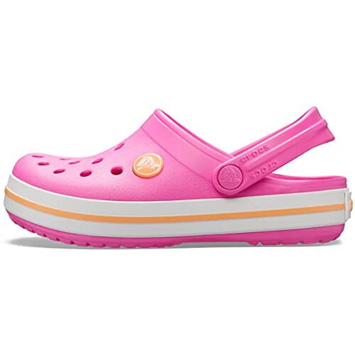 Crocs Crocband Clog Kids uniseks-kind Klompen, Electric Pink Cantaloupe, 33/34 EU