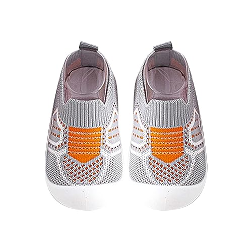 aaSccex Uniseks babyschoenen ademende peuterschoenen leuke cartoon sneaker zachte zool babyschoenen lente en zomer enkele schoenen platte schoenen baby slippers, grijs, 16 EU