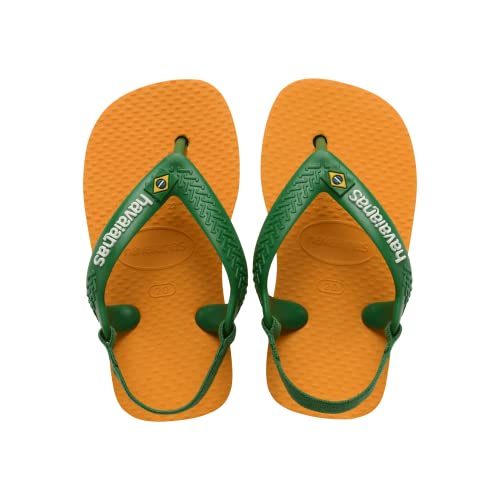 Havaianas Uniseks kinderen Brasil Logo II Flipflop, Oranje citrusvruchten, 25/26 EU