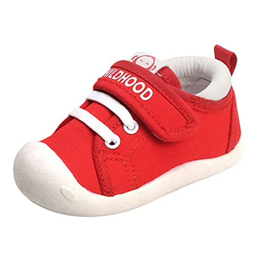 BOTCAM Todder Schoenen voor jongens en meisjes, wandelschoenen, zuigelingen-gymschoenen, antislip, eerste wandelschoenen, ademende mesh-schoenen, 6, 9, 12, 18 maanden, schoenen voor baby's en jongens, maat 23, rood, 23 EU