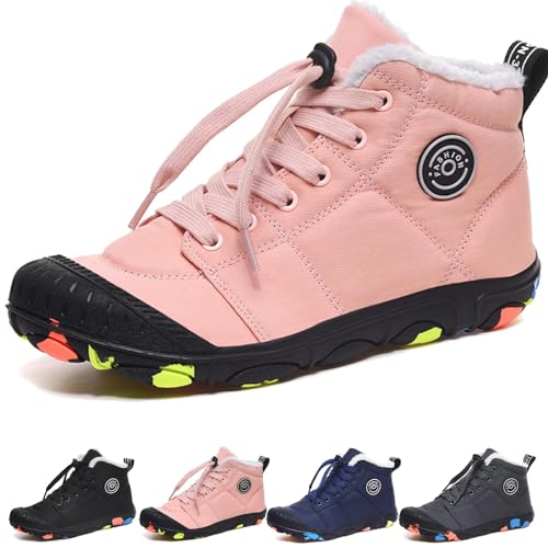 HYLM Blotevoetenschoenen voor kinderen, blotevoetenschoenen, winter, waterdicht, herfst en kind, roze, 34 EU