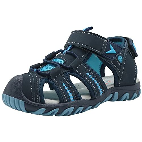 Apakowa Baby Jongens Baby Meisjes Zomersluiting Sport Buitensporten Strandsandalen Kinderen Sportsandalen (Kleur: Blauw, Maat: 27)