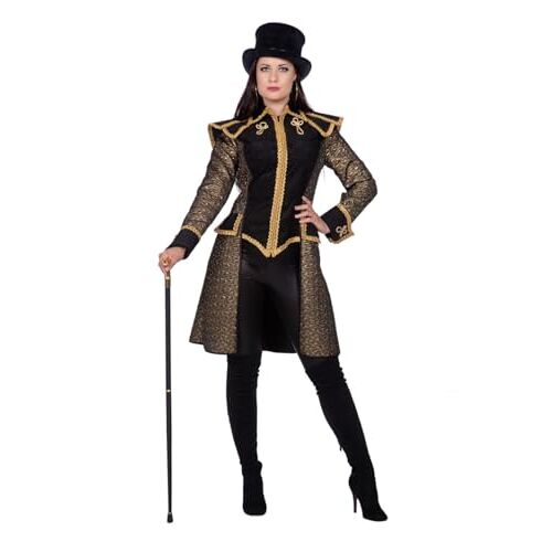 Wilbers & Wilbers Steampunk Kostuums   Sierlijke Gouden Steampunk Jas Vrouw   Maat 40   Carnaval kostuum   Verkleedkleding