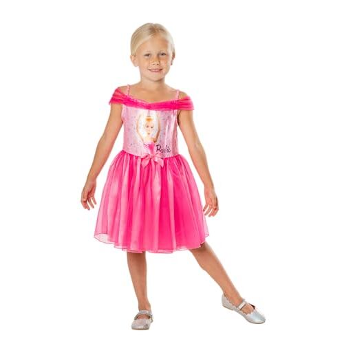 RUBIE'S RUBIES Officieel Barbie – Barbie-kostuum voor kinderen – maat 7-8 jaar – kostuum met tutu-jurk type ballerina roze