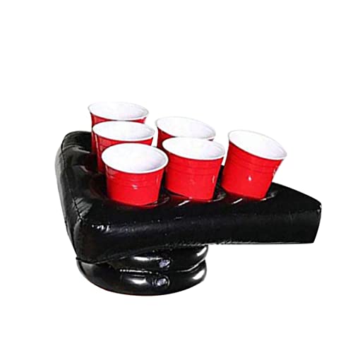 Parliky 1 St Bier Pong Bekers Pingpongballen Pong Drinkspel Tafeltennis Opblaasbare Bekerhouder Beker Pong Spel Pongballen Spel Drinken Spelletjes Opblaasbaar Werpspel Hoed Dienblad