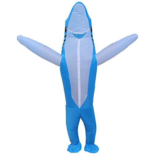 OSKOE Opblaasbaar kostuum 2-pack Opblaasbaar haaienkostuum Air Blow-up haaienkostuum Opblaasbaar dierenkostuum Opblaasbare jumpsuit for volwassenen Air Halloween-kostuums