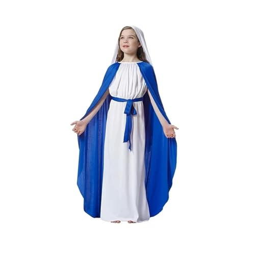 SATCOP Mannen Jezus en Maagd Maria Kostuum Romeinse Griekse Vrouwen Nun Party Cosplay Kostuum Maagd Maria Religieuze Zus Halloween Jurk Adul