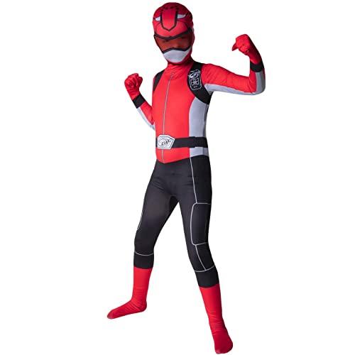 Morphsuits Morph kostuums Red Power Ranger kostuum kinderen Halloween -kostuums medium