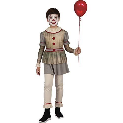 Ciao Horror Creepy Clown kostuum vermomming verkleedjurk jongen (maat 7-10 jaar)