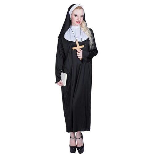 WSZJLN Professioneel Cosplay Kostuum Halloween Religieuze Nun Preacher-Nun-S