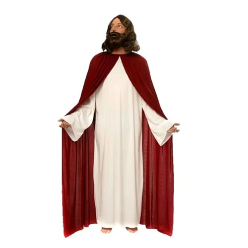 SATCOP Mannen Jezus en Maagd Maria Kostuum Romeinse Griekse Vrouwen Nun Party Cosplay Kostuum Maagd Maria Religieuze Zus Halloween Jurk Adul