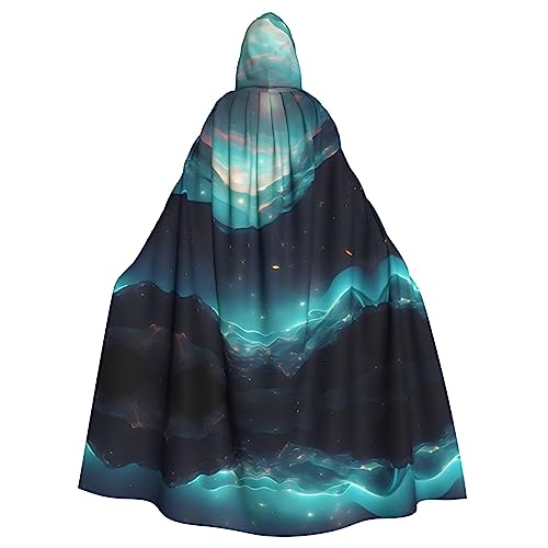 RFSHOP Sciencefiction Sterren Cape Mantel Volwassenen Heks Cape Hooded Mantel voor Vrouwen Mannen Halloween Kostuums Kerstmis Cosplay