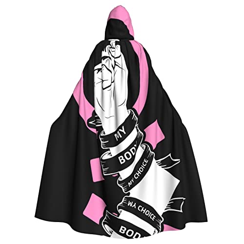 RFSHOP Halloween Hooded Cape Feministische Symbool Printing Party Decor Mantel Volledige Lengte 150cm/59in Unisex Aldult Cosplay Kostuum