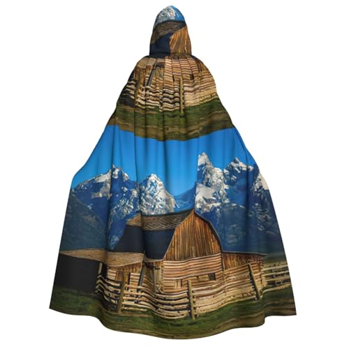 WURTON Volledige Lengte Hooded Mantel Grand Teton Nationaal Park Carnaval Kostuum Cape Cosplay Party Mantel Voor Mannen En Vrouwen 190cm