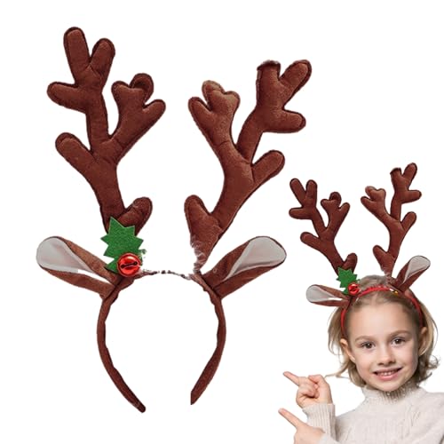 Generic Gewei Hoofddeksels Kerst Hoofdbanden voor Volwassenen, Kerst Hoofdband Rendier Gewei Haar Hoepel Hoofddeksel voor Kerstfeest, Cosplay, Foto Prop