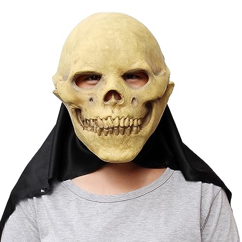 Hworks Horror Spoof Skull Latex Masker Horror Hoofddeksels voor Halloween Carnaval Kostuum Party Props