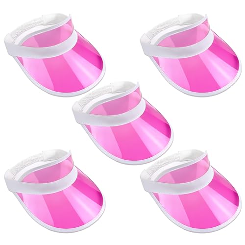 The Glowhouse Set van 5 Neon Zonnekleppen Premium Quality Zonnekleppen, roze, one size