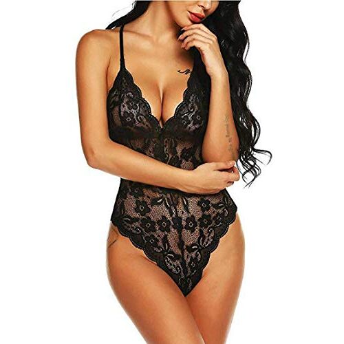 UDRJU Sexy Dames Erotische Lingerie Mode Sexy Lingerie Sexy Ondergoed V-Hals Kostuums Voor Valentijnsdag-Black_Xl