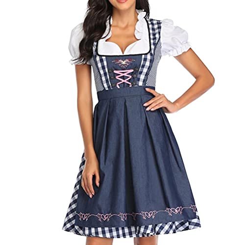 Prevessel Oktoberfest-kostuum voor dames, voor bierfestival in nationale stijl, meidkostuum, Oktoberfest Dirndl-jurk met schort, meiduniform, pak