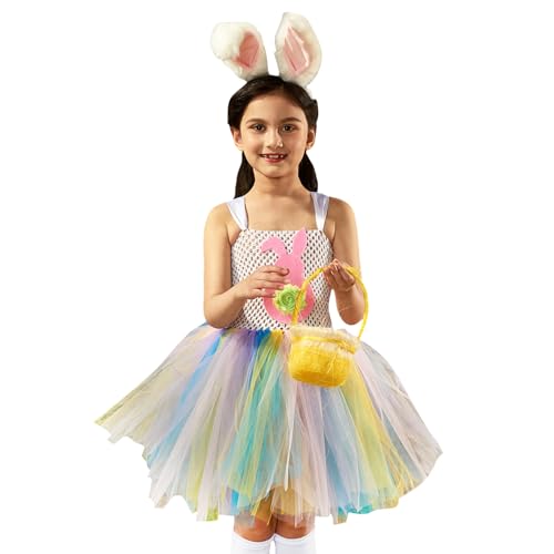 Aibyks Kinderen konijntje tutu Dierlijke Tutu rok Halloween verkleedkostuum, Tutu outfit, kerst cosplay kostuum voor meisjes van 2-10 jaar