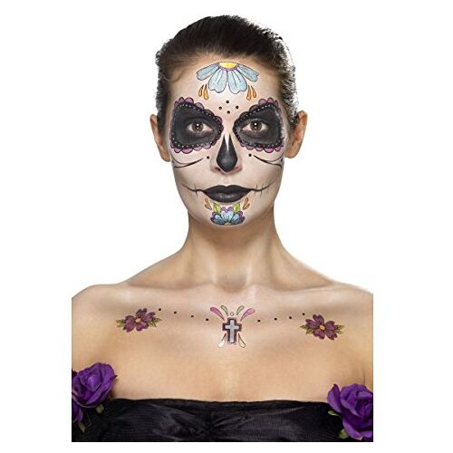 Smiffys Make-Up FX, Day of the Dead Kit, Aqua