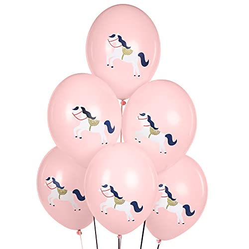 DekoHaus Set van 6 sterke ballonnen paard 30 cm feestaccessoires