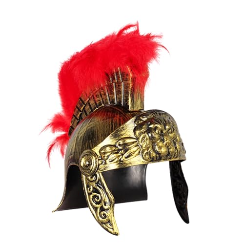 Sweeaau Volwassen Ridder Helm Oude Europese Rollenspel Griekse Romeinse Ridder Hoed Carnaval Party Cosplay Uitvoeringen Kostuum Romeinse Helm Volwassen Romeinse Helm Kostuum Romeinse Helm Met Veer