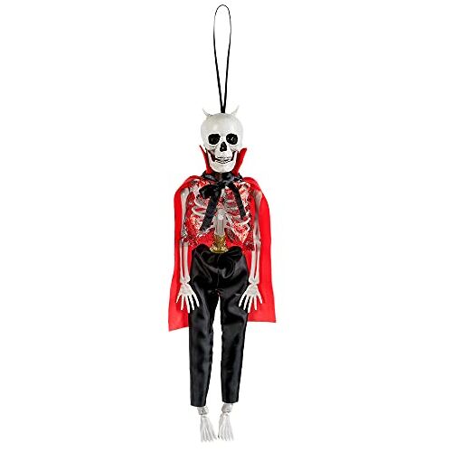 Boland 73086 Skelet decoratie, 40 cm, decoratie figuur, hangende decoratie bottenframe, decoratie, halloween deco, feestdecoratie