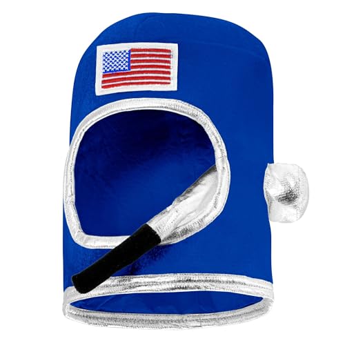 Widmann astronautenhelm voor kinderen, blauw, stoffen hoed, Nasa, heelal, ruimtevaarder, ruimtevaarder, ruimtepiloot