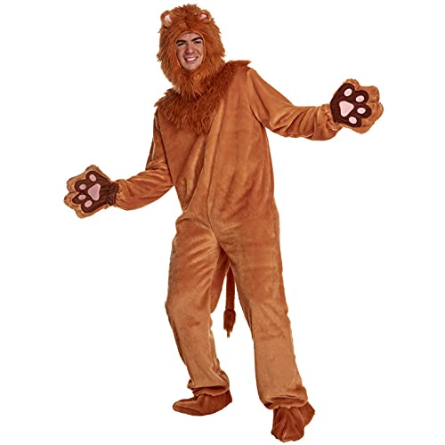 Morph Kostuums Leeuwenkostuum voor volwassenen, dierenkostuum, jumpsuit in maat L