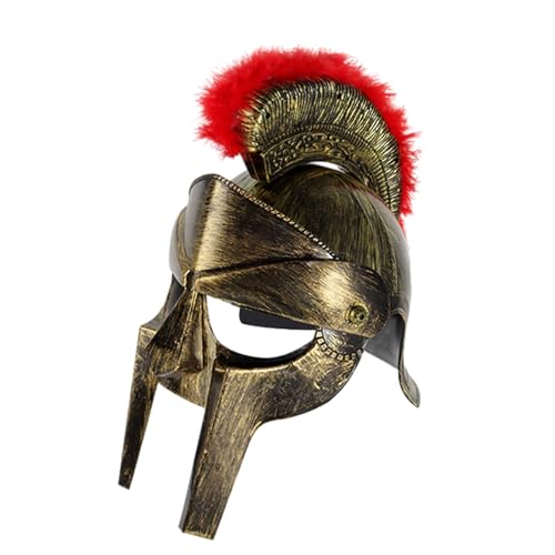 Sweeaau Volwassen Ridder Helm Oude Europese Rollenspel Griekse Romeinse Ridder Hoed Carnaval Party Cosplay Uitvoeringen Kostuum Romeinse Helm Volwassen Romeinse Helm Kostuum Romeinse Helm Met Veer