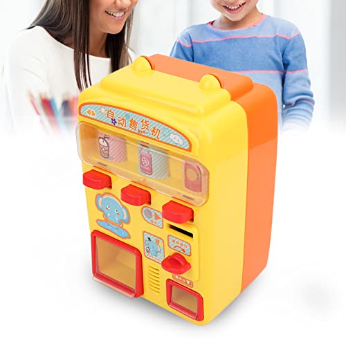 DAWH Drinkautomaat voor kinderen, verkoopautomaat speelgoed draagbaar voor jongens meisjes voor peuters leeftijd 3 4 5 jaar oud(Leuke stemautomaat (geel) 5115)