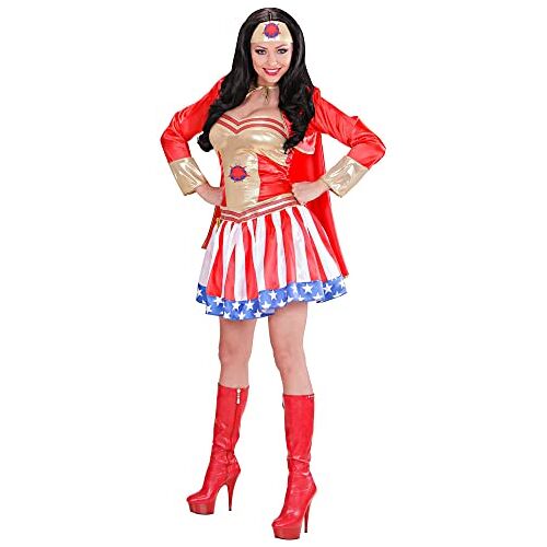 Widmann Super Hero Girl jurk met hoofddeksel voor volwassenen 331, L