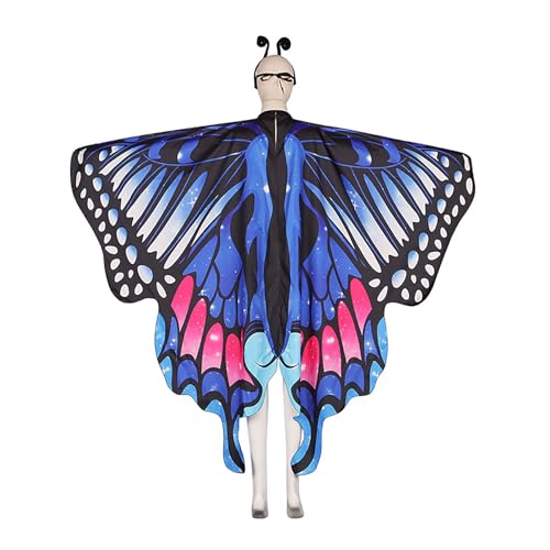 BTAISYDE Cape vlinderkostuum voor dames vlindervleugels vlindervleugels kostuums voor volwassenen, E