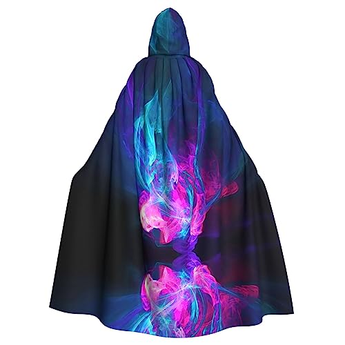 RFSHOP Specerijen Specerijen Print Mannen en Vrouwen Hooded Mantel Lange Cape, voor Kerstmis Halloween Cosplay Kostuums 150 cm