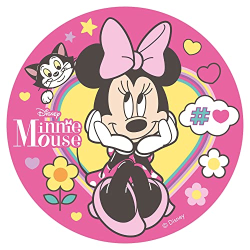 dekora Decora taartversiering van eetbaar papier Minnie Mouse II. 20 cm multicolor